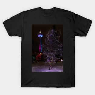 Niagara Falls Skylon Tower with Christmas Lights T-Shirt